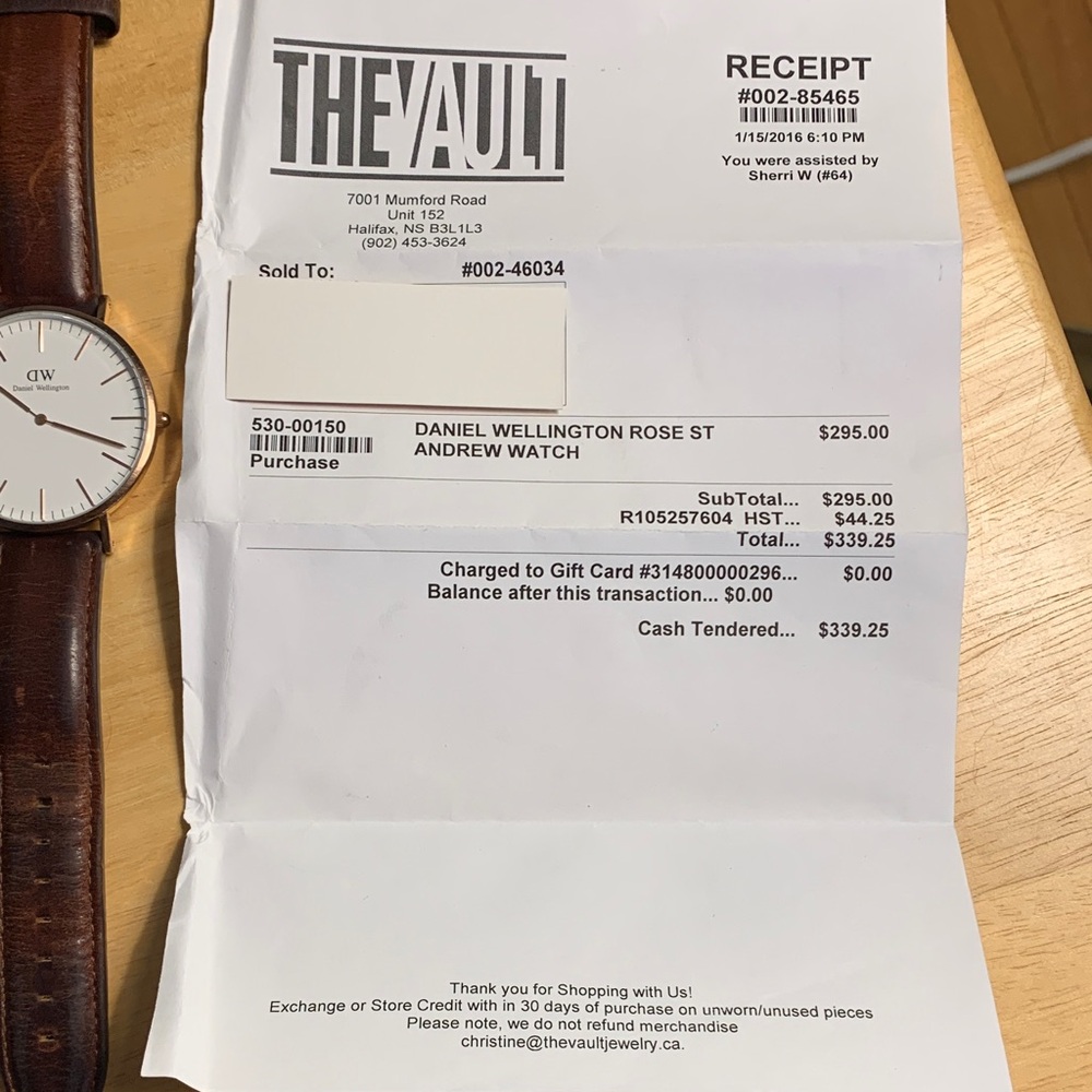 Daniel Wellington Classic White Dial Watch with Brown Leather Strap Rose Gold - Picture 8 of 11